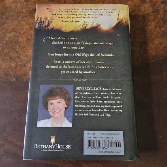 Rose Trilogy #1 The Thorn, By Beverly Lewis, Hardcover, Pre-owned - Picture 3 of 7